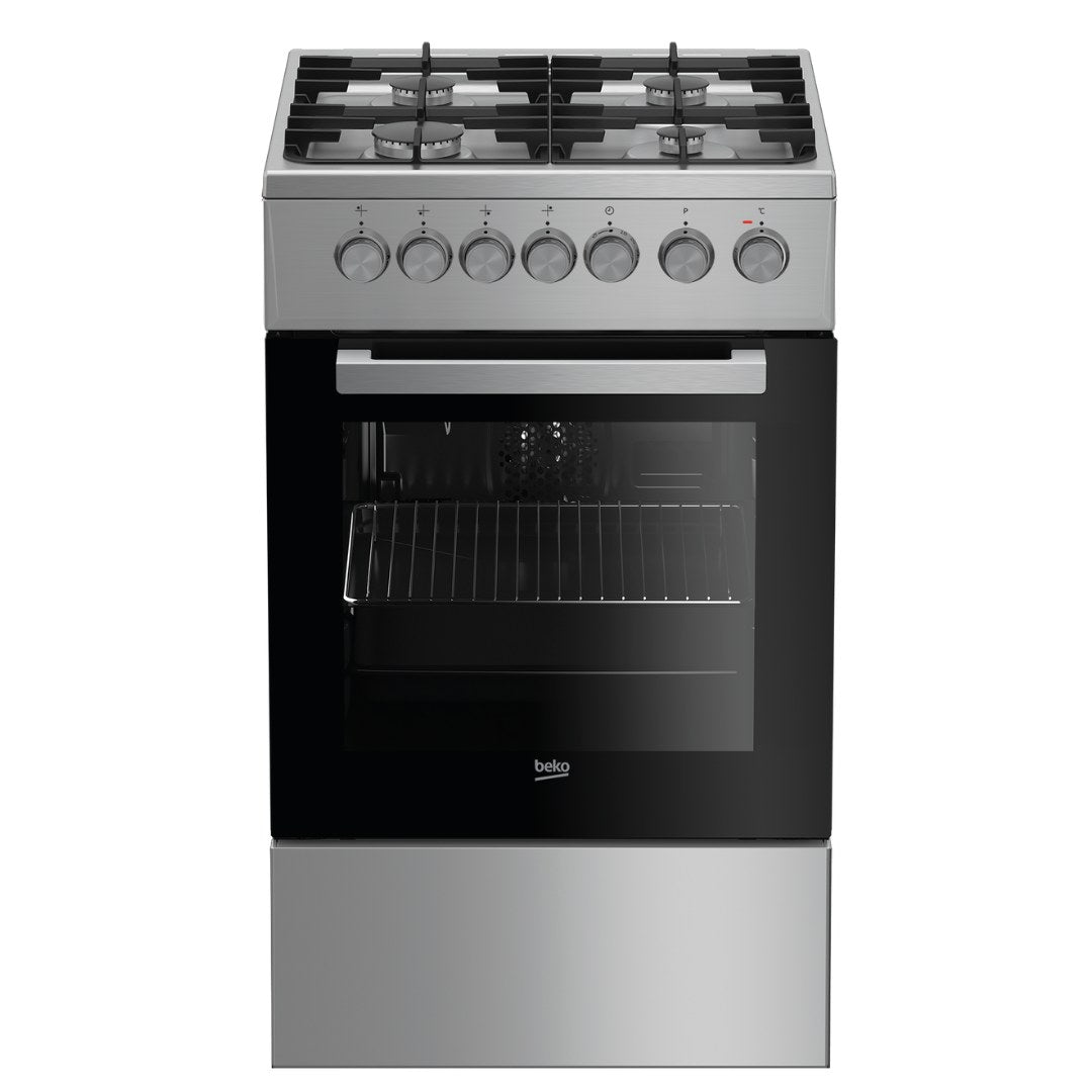 COCINA A GAS/HORNO ELÉCTRICO BEKO FSE52130DX DE 4 HORNALLAS - Inverfin