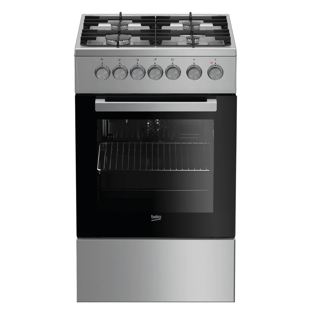 COCINA A GAS/HORNO ELÉCTRICO BEKO FSE52130DX DE 4 HORNALLAS