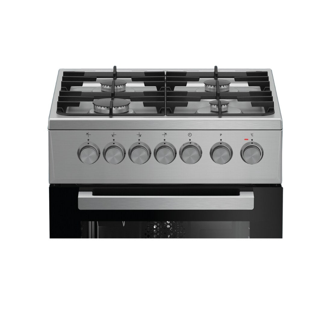 COCINA A GAS/HORNO ELÉCTRICO BEKO FSE52130DX DE 4 HORNALLAS - Inverfin