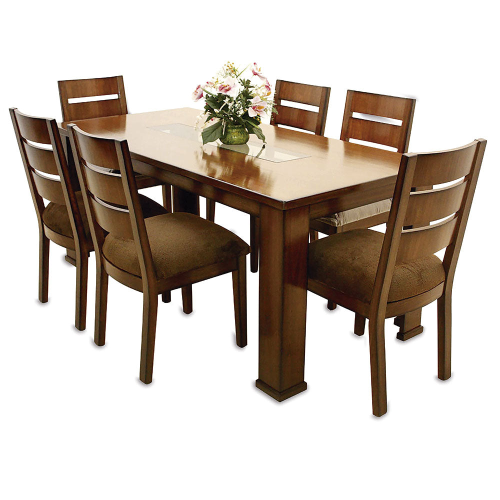 JUEGO DE COMEDOR MIRNO MILAN CON 6 SILLAS - Inverfin