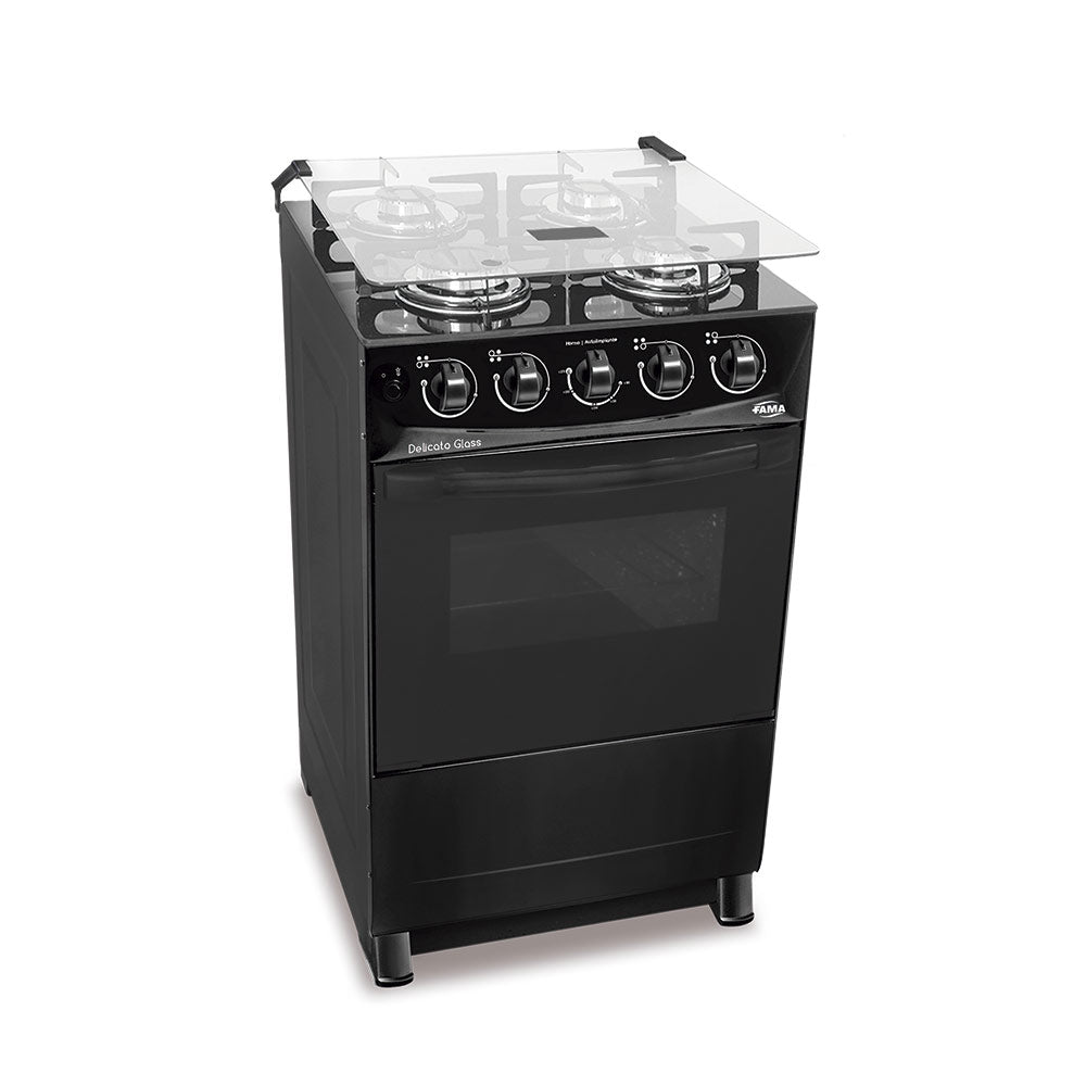 COCINA A GAS FAMA DELICATO GLASS DE 4 HORNALLAS - Inverfin