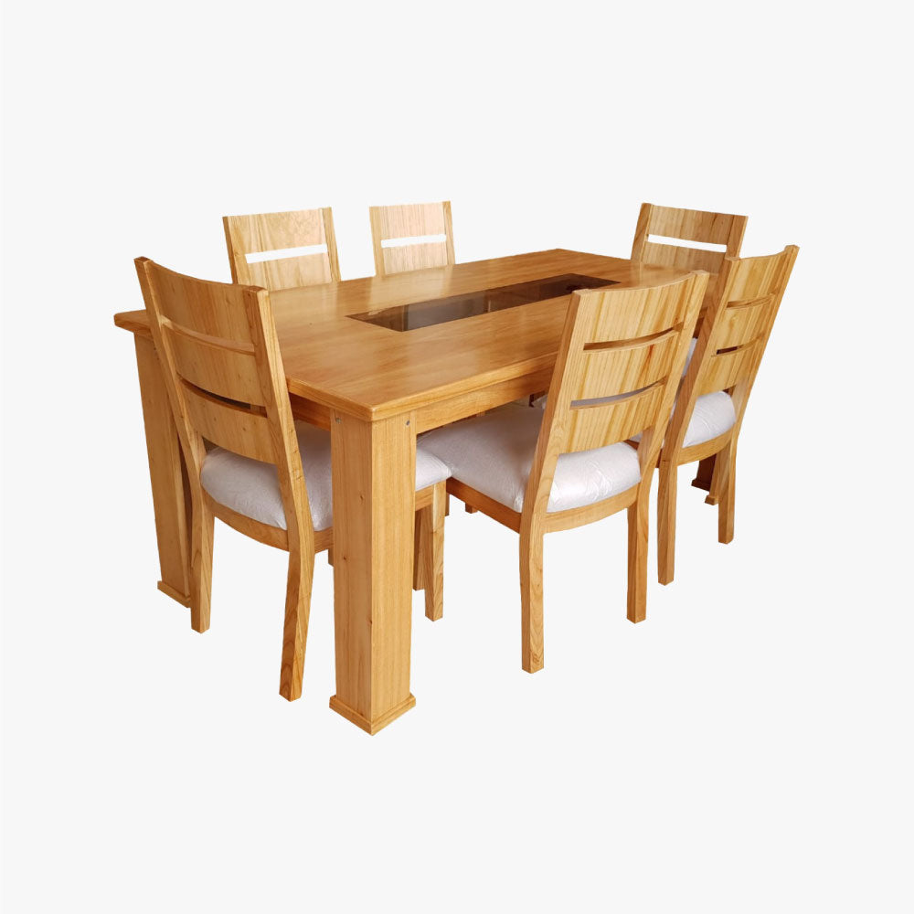 JUEGO DE COMEDOR MIRNO MILAN CON 6 SILLAS - Inverfin