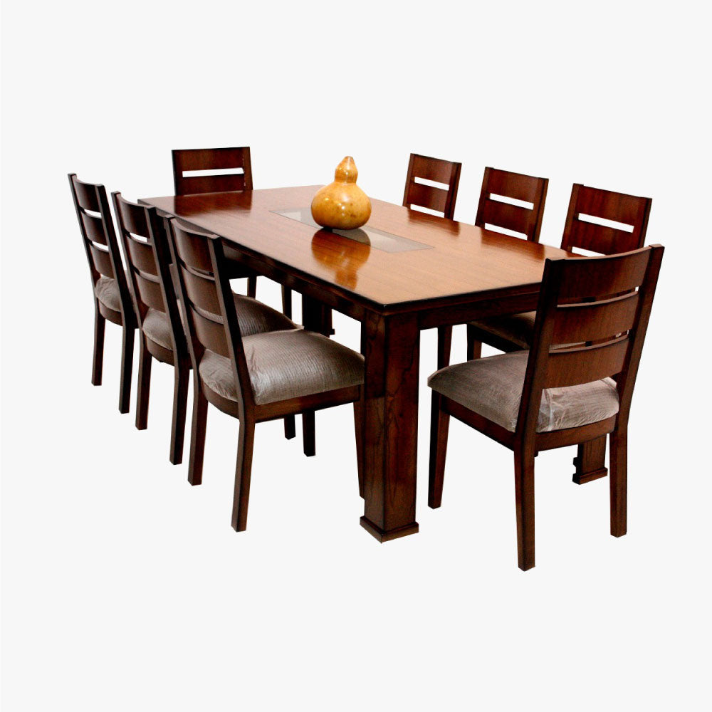 JUEGO DE COMEDOR MIRNO MILAN CON 8 SILLAS - Inverfin