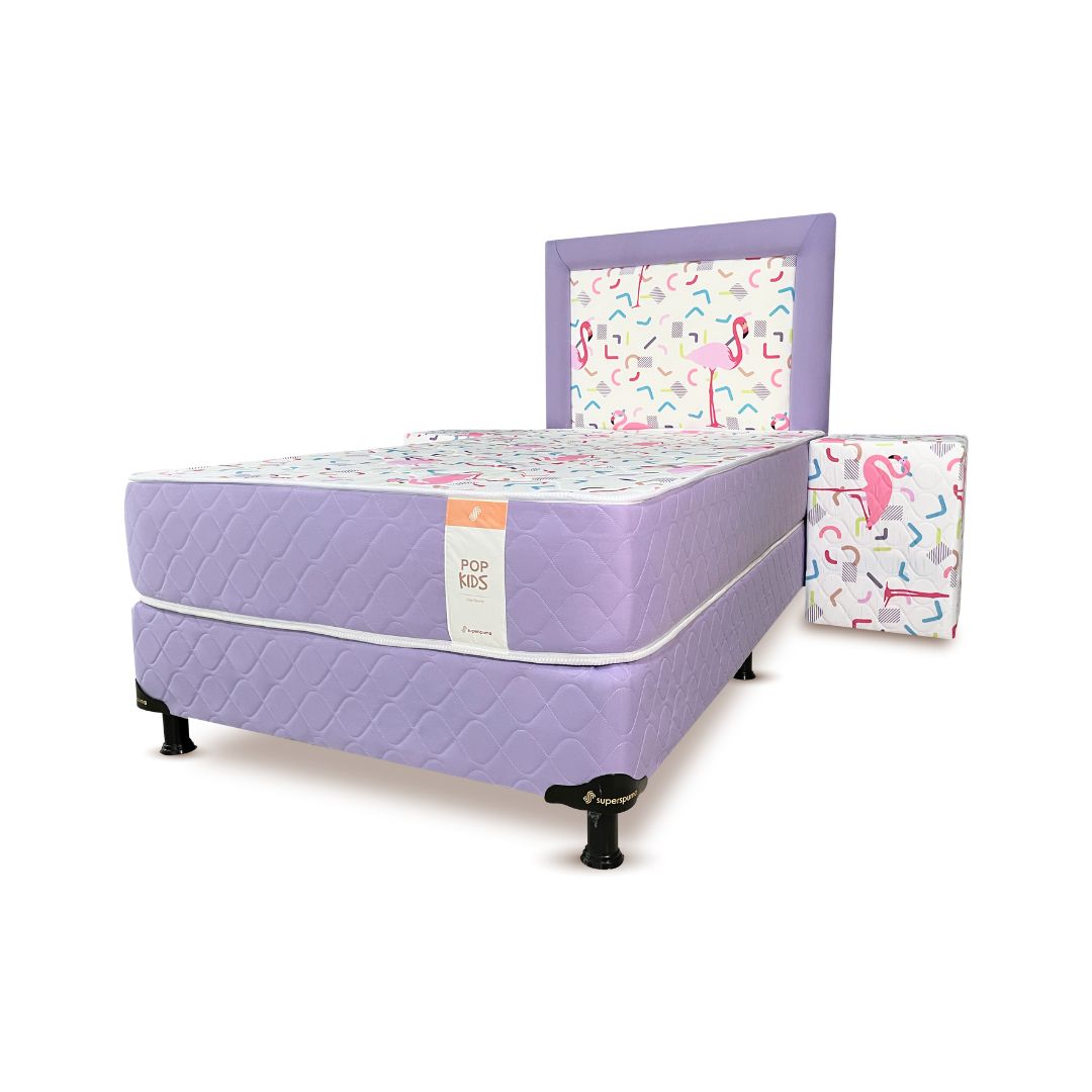 JUEGO DE SOMIER SUPERSPUMA POP KIDS 100X190 - Inverfin