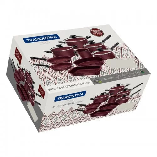 JUEGO DE OLLAS TRAMONTINA TURQUIA 10 PIEZAS - Inverfin