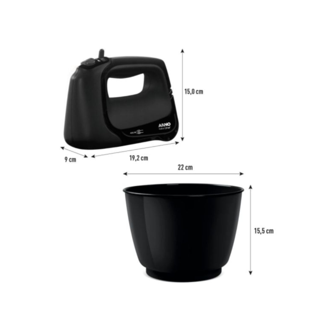 BATIDORA ARNO MINI CHEF PORTA C/ BOLW 4L - Inverfin
