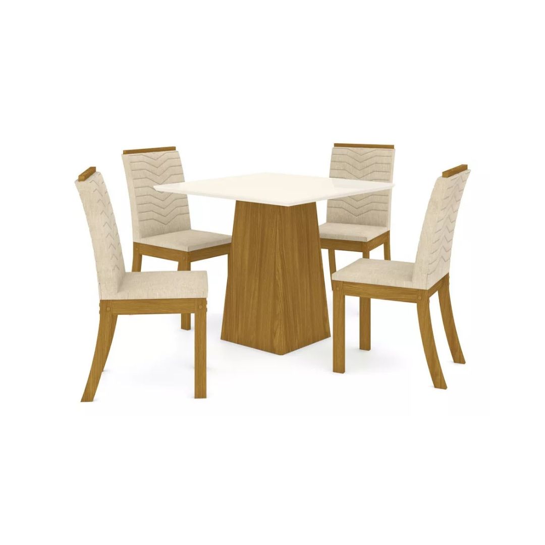 JUEGO DE MESA HENN DORA 4 SILLAS - Inverfin
