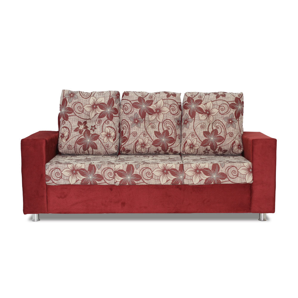 JUEGO DE LIVING ABBA DENVER BORDO FLOREADO 846 - Inverfin