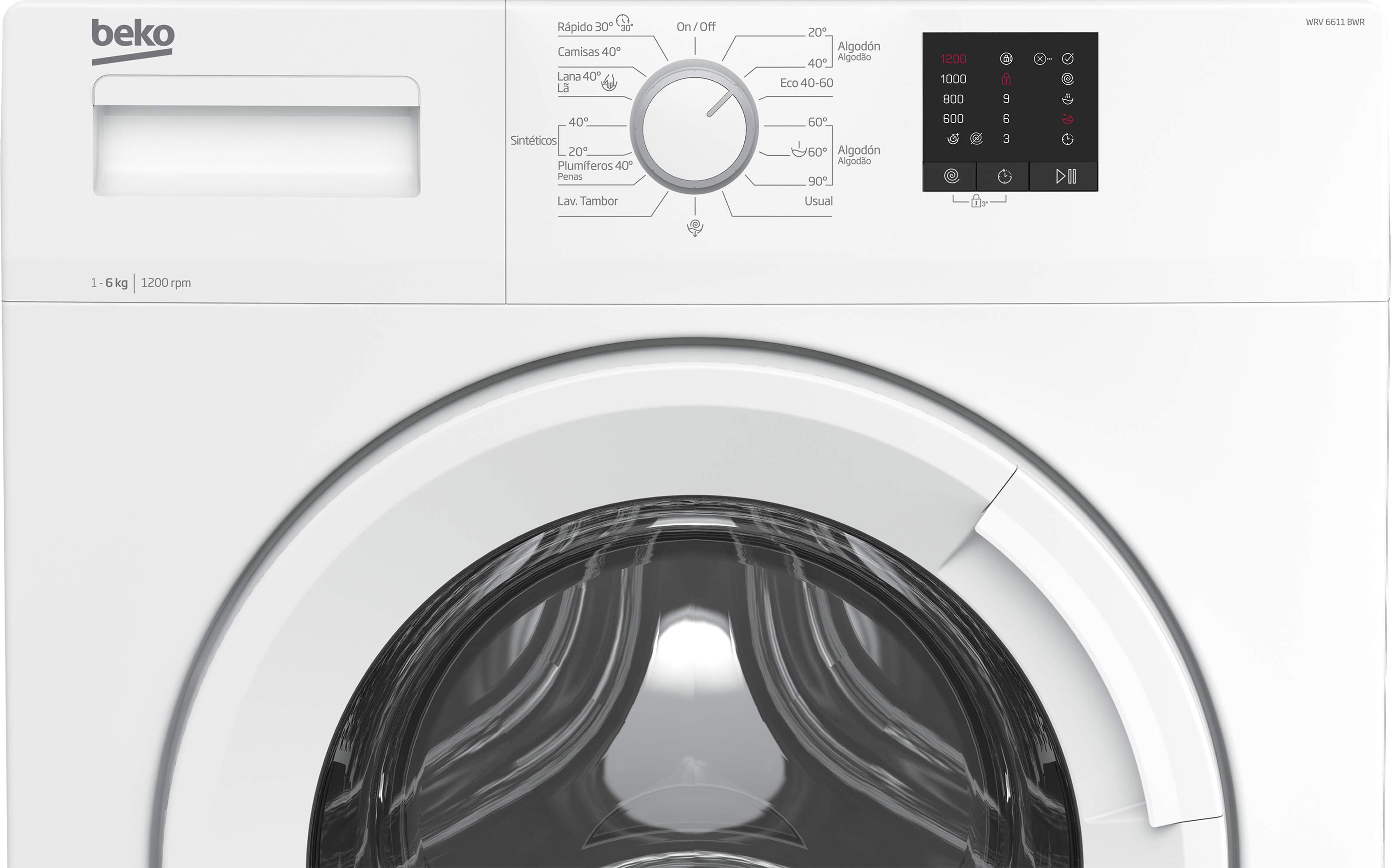LAVARROPAS BEKO 6KG WRV 6611BWR - Inverfin