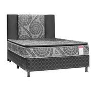 JUEGO SOMIER ESENCIAL TOP 160X200 NEGRO - Inverfin