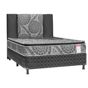 JUEGO SOMIER ESENCIAL TOP 140X190 NEGRO - Inverfin