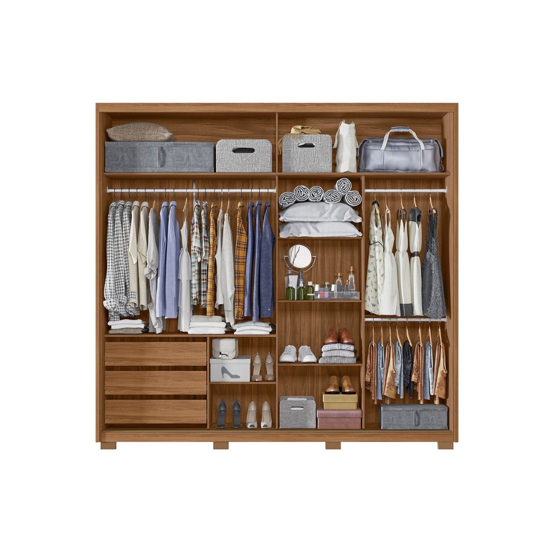 ROPERO MOVAL DHARA CON ESPEJO 6PZ - Inverfin