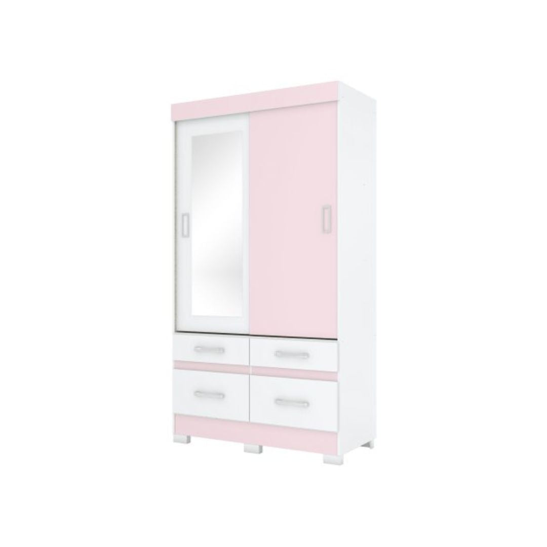 ROPERO BRIZ BE25 2 PUERTAS CORREDIZAS CON ESPEJO - Inverfin