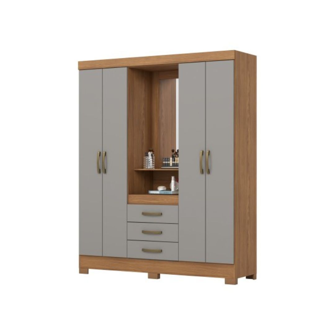 ROPERO BRIZ B24 CON ESPEJO 4 PUERTAS - Inverfin