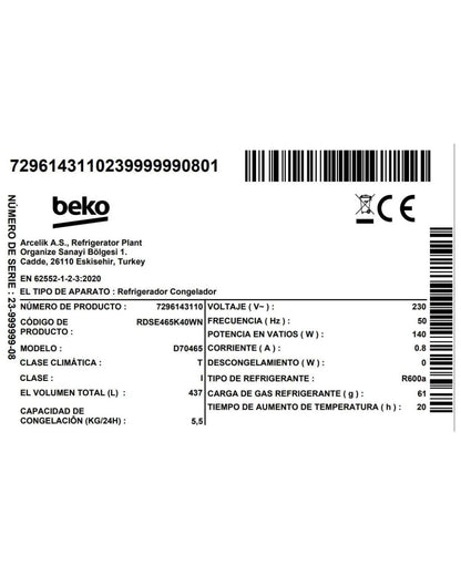 HEL.BEK.RDSE465K40WN