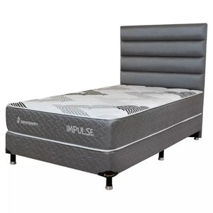 JUEGO SOMMIER SP IMPULSE 100X190 GRIS - Inverfin