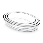 BANDEJAS DE VIDRIO OVALADA FAMA DE 3 PCS - Inverfin